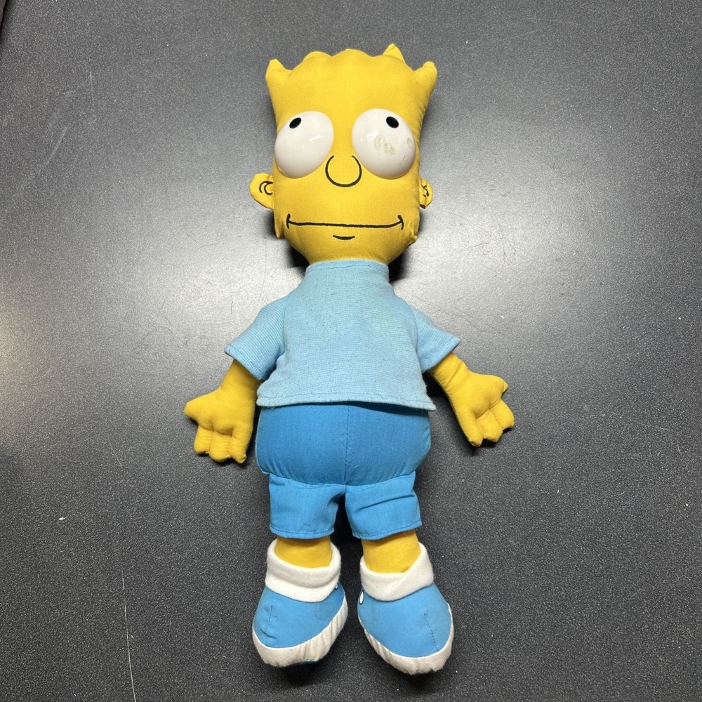 LARGE Vintage 1990 90s fox Bart Simpson Plush Stuffed Toy Figure Doll 17"